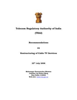 Telecom Regulatory Authority of India (TRAI)