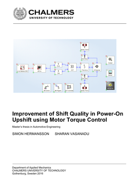 Improvement of Shift Quality in Power-On Upshift Using Motor Torque Control