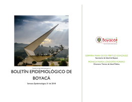 Boletín Epidemiológico De Boyacá