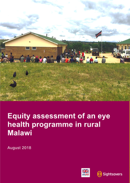 Equity Assessment of an Eye Health Programme in Rural Malawi