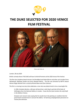 The Duke Selected for 2020 Venice Film Festival