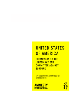 United States of America Submission to the United Nations Committee Against Torture