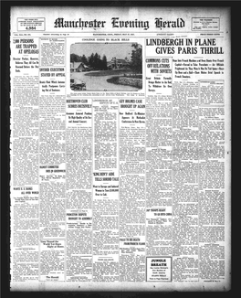 Lindbergh in P U N E Gives Paris Thrill