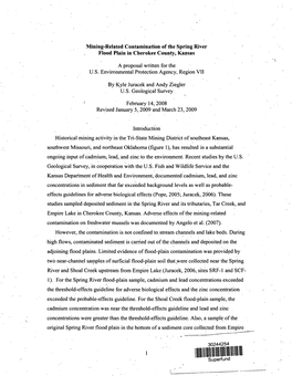 Mining-Related Contamination of the Spring River Flood Plain in Cherokee County, Kansas