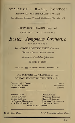 Boston Symphony Orchestra Concert Programs, Season