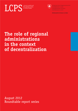 The Role of Regional Administrations in the Context of Decentralization