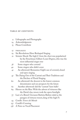 Table of Contents