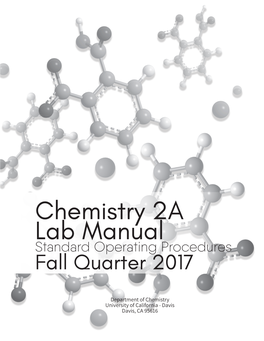 Chemistry 2A Lab Manual Standard Operating Procedures Fall Quarter 2017