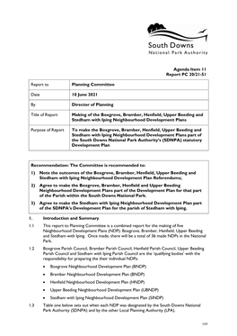 Agenda Item 11 Report PC 20/21-51