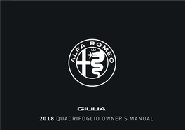 2018 Quadrifoglio Owner's Manual