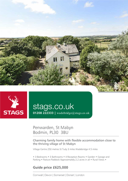 Stags.Co.Uk 01208 222333 | Wadebridge@Stags.Co.Uk