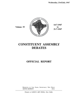 Constituent Assembly Debates