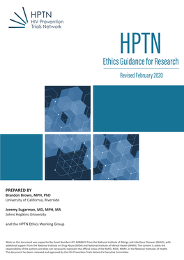 HPTN Ethics Guidance for Research Revised February 2020