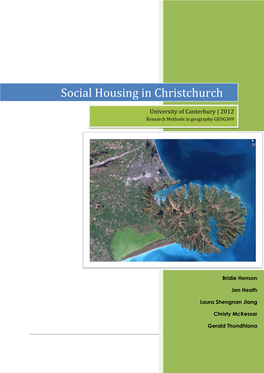 Social Housing in Christchurch