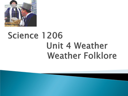 Weather Folklore