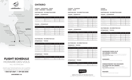 Flight Schedule Horaire Des Vols