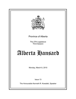 Alberta Hansard