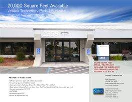 20,000 Square Feet Available Vasona Technology Park | Sublease 1359 Dell Avenue, Campbell, CA