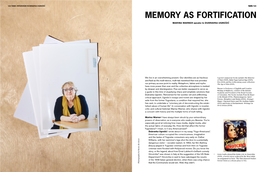 MEMORY AS FORTIFICATION MARINA WARNER Speaks to DUBRAVKA UGREŠIC´