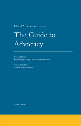 Global Arbitration Review: the Guide to Advocacy, Opening Submissions