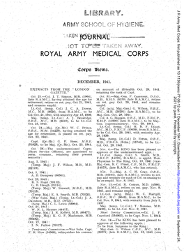 ROYAL ARMY Medicat CORPS