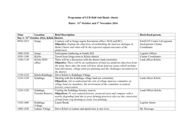 Programme of LUD Field Visit Ihemi- Cluster