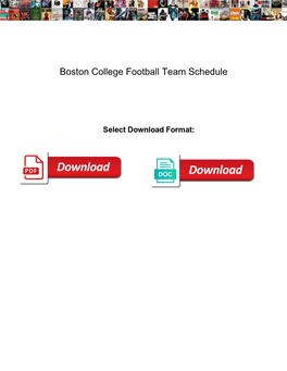 Boston College Football Team Schedule