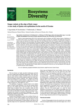 Print) Biosystems ISSN 2520-2529 (Online) Biosyst