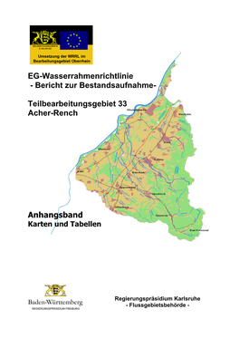 EG-Wasserrahmenrichtlinie - Bericht Zur Bestandsaufnahme