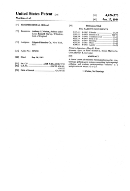 United States Patent 19) 11) 4,426,373 Morton Et Al