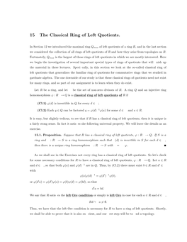 15 the Classical Ring of Left Quotients