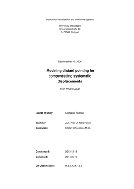 Modeling Distant Pointing for Compensating Systematic Displacements