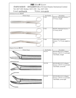 Miltex Scissors Kind Sorted