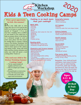 Kids & Teen Cooking Camps