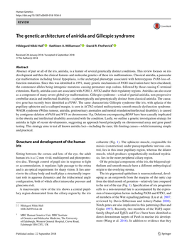 The Genetic Architecture of Aniridia and Gillespie Syndrome