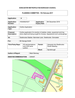 Doncaster Metropolitan Borough Council Planning