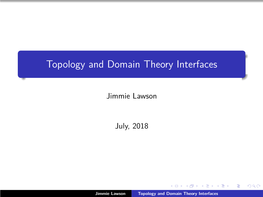 Topology and Domain Theory Interfaces