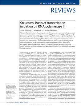 Structural Basis of Transcription Initiation by RNA Polymerase II
