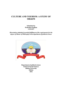 Culture and Tourism: a Study of Sikkim
