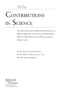 Contributions in Science