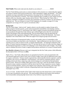 Fair Trade: What Is Fair Trade and Why Should We Care About It? 3-4-11