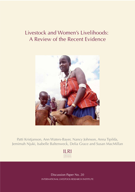 Livestock and Women's Livelihoods