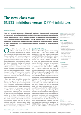 The New Class War: SGLT2 Inhibitors Versus DPP-4 Inhibitors