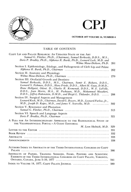 Wilma Maue-Dickson, Ph.D. 261 Section I. Epidemiology, Etiology, and Pathogenesis of Cleft Lip and Palate Alphonse R