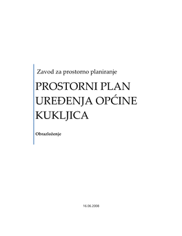 Prostorni Plan Uređenja Općine Kukljica