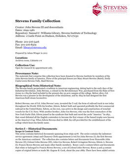 Stevens Family Collection