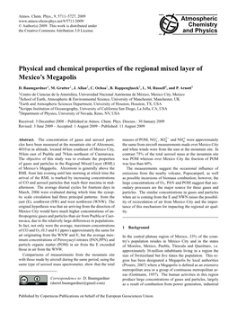 Articles in the Regional Mixed Layer (RML) Was Less Than 60%