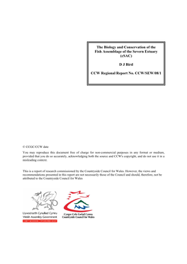 The Biology and Conservation of the Fish Assemblage of the Severn Estuary (Csac)