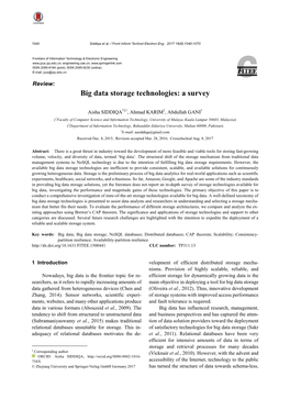 Big Data Storage Technologies: a Survey