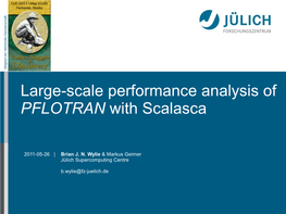 Large-Scale Performance Analysis of PFLOTRAN with Scalasca